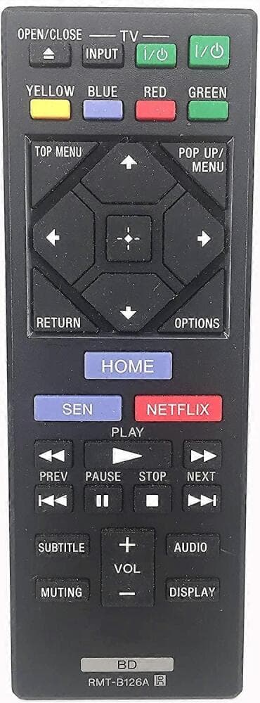 RMT-B126A erstatningsfjernkontroll kompatibel med Sony-spiller