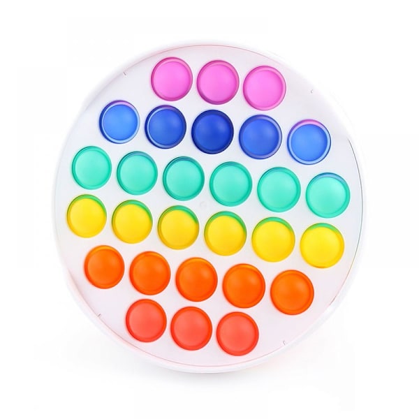 Fidget S Pack Anti-Stress Ångestlindring Tie Dye Push Bubble Fidgets S Regnbåge Enkla S För Barn Vuxna 2-pack (Cirkulär + Fyrkantig)