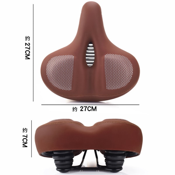 Ergonomisk Design Komfortcykelsadel för Seniorer, Vattentät Yta Säkerställer Cykling i Alla Väder, Elastomerfjädring för Stabil och Bekväm