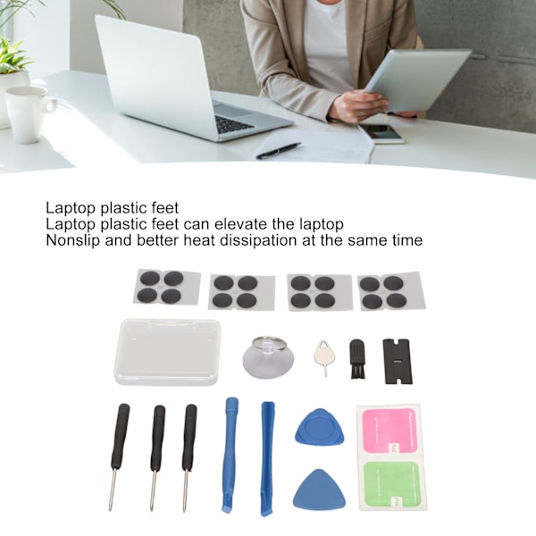 Bærbare plastføtter for OS Laptop Air 12 tommer A1534 sklisikre erstatningsføtter for bunndekselet
