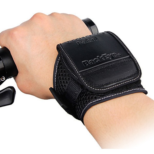 Cykelsäkerhetsförbättrare: Vidvinkelobjektiv Justerbart Armbands Bakåtspegel, Plastmaterial för Säker Navigering