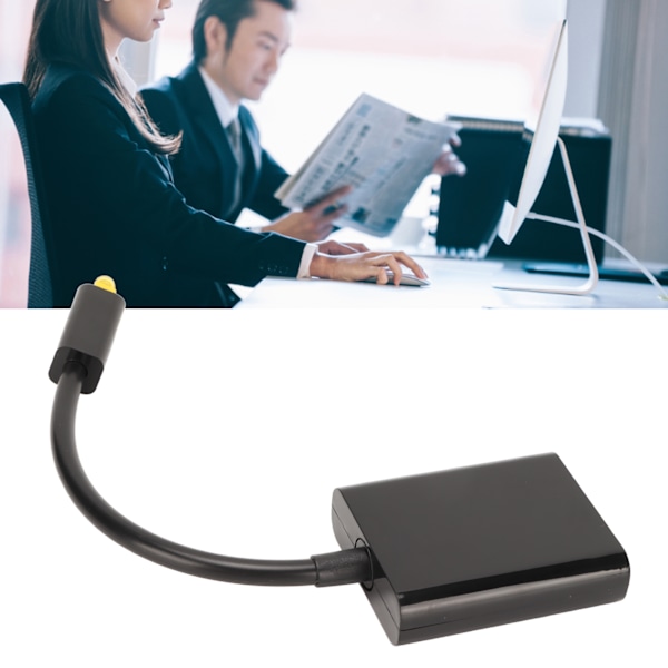 Optisk kabelsplitter 1 inn 2 ut Surround Sound Digital Optisk Fiber Lydkabel for DVD CD-spiller Datamaskin Forsterker Svart