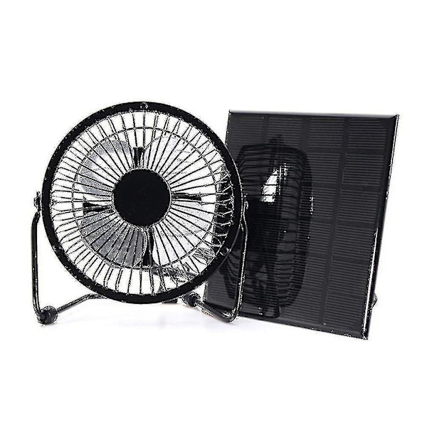Skrivbordsfläkt, Bärbar bordsfläkt med solenergiförsörjning för tyst drift, Effektiv kylprestanda i nödsituationer utomhus (4-tum)