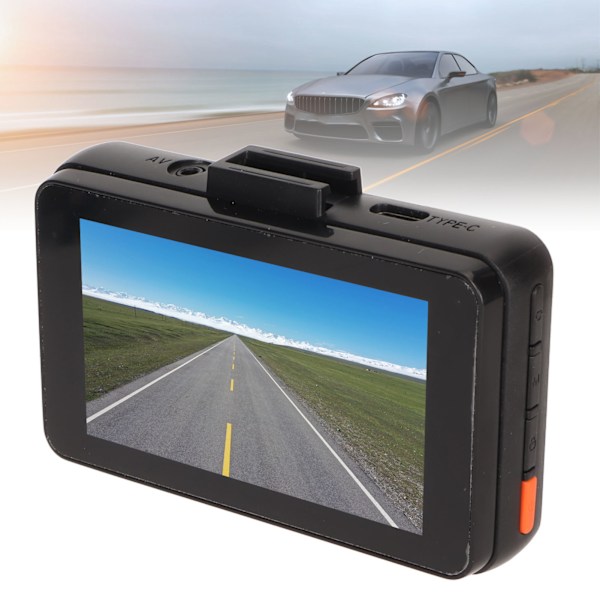 Dubbel Dash Cam 4K 1080P 3in skärm Wifi 170 graders vidvinkel Auto ON OFF Rörelsedetektering Bilinstrumentbräda Kamera
