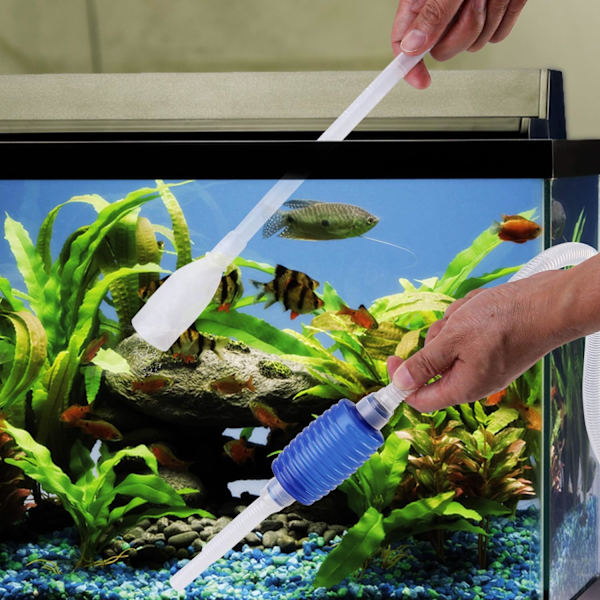 Akvarium Slammsugare Handdriven Dammsugare För Vattenbyten Golvrengörare För Akvarierengöring Av Småsten