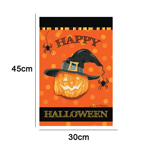 Jutesäckväv Vertikal Dubbelsidig, Trick or Treat Trädgård Flagga Vertikal