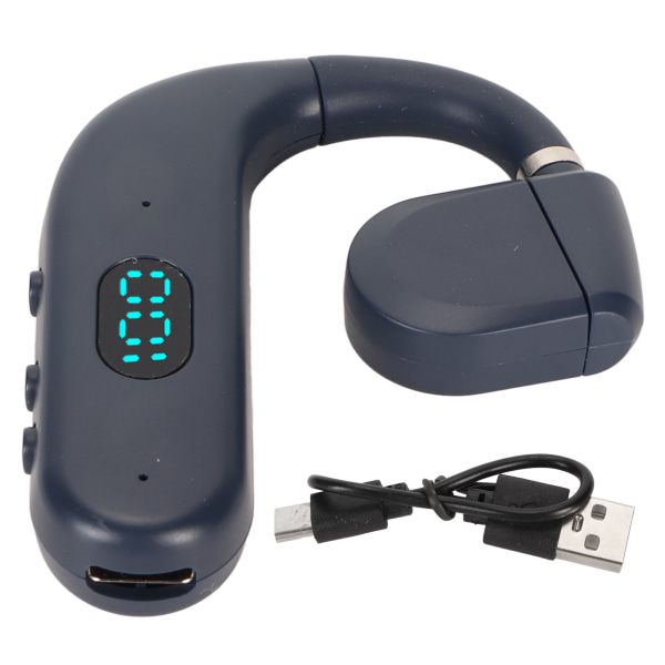 Bluetooth-headset BT 5.3 brusreducerande HD-samtal lång batteritid enkel öronmussla för affärsspel
