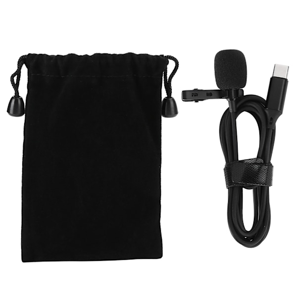 Mini bærbar Type C Omnidirectional Mikrofon Clip på reversmikrofon til LivestreamType C