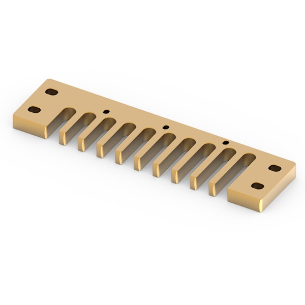 Aluminiumlegering Kam Harmonica Del för Hohner Marine Band Crossover / Deluxe (Guld)