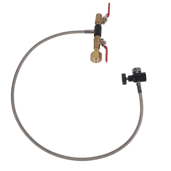 CGA-320 CO2-sylinderoverfyllingsadapter med slange for påfylling av brusbeholder 36\" med måler