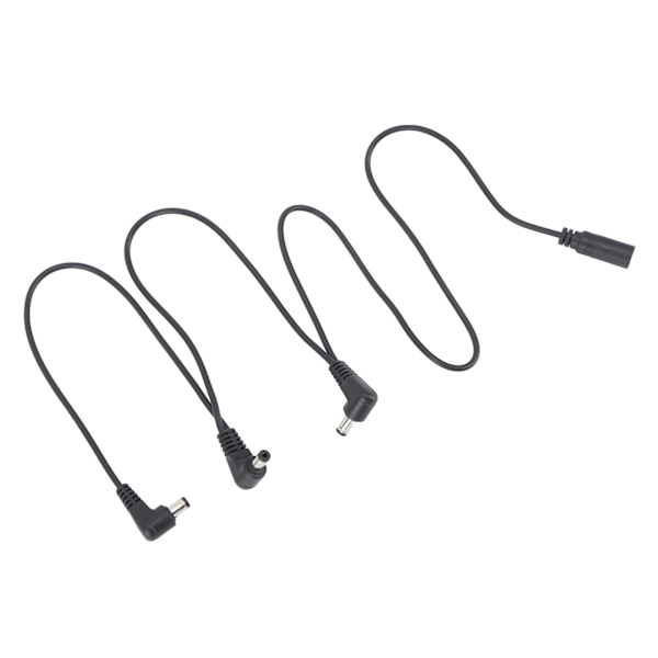 Vinkelkontakter för snygg anslutning, Multi-kontakt strömkabel säkerställer strömkälla fördelning för gitarrpedaler, Daisy Chain-kabel erbjuder överlägsen