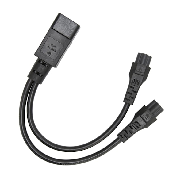 Splitter-strømstikledning IEC320 C14 han til dobbelt IEC320 C5 hun strømkabel til bærbar computerstrømadapter 100-250V