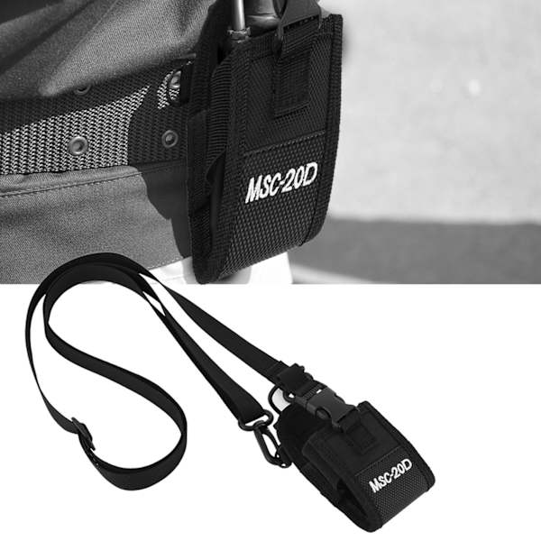 Bärbar nylon axelväska bälteshållare väska för walkie talkie tvåvägsradio
