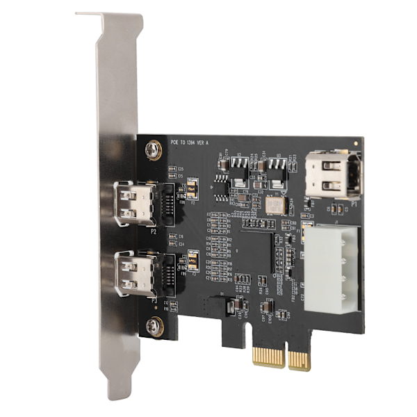 PCI -E 1X til 3-port 1394A (2 ud af 1) Riser-kort 800 Mbps videooptagelseskort