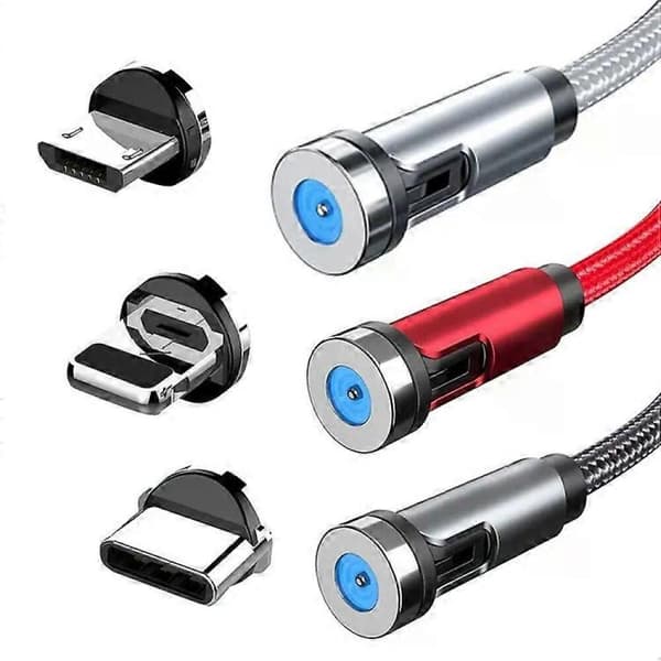 GETIT Magnetisk dammproppskabel - 1m roterande kabel kompatibel med Android-enheter