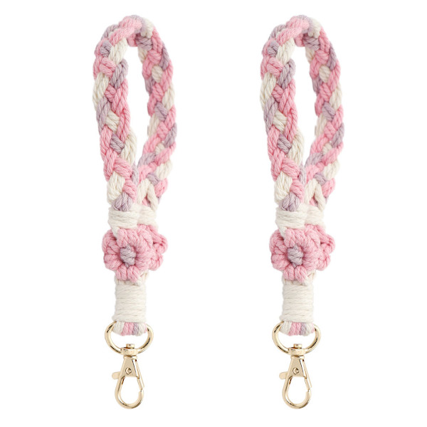 2 stk Retro pastoral stil liten Daisy håndleddsrem nøkkelring Han