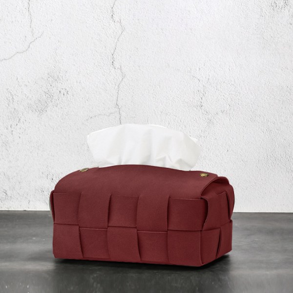 Dobbelt formål Tissue Box Cover, PU Læder Rektangel Tissue Box Cover Tissue Box Holder Badeværelse Tilbehør, 7 \"x 4.3 \" x 3.1 \"