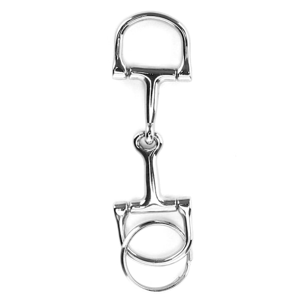 D-formet snaffle nøglering holdbar sølv D-ring zink-legering hestesnaffle bits nøglering