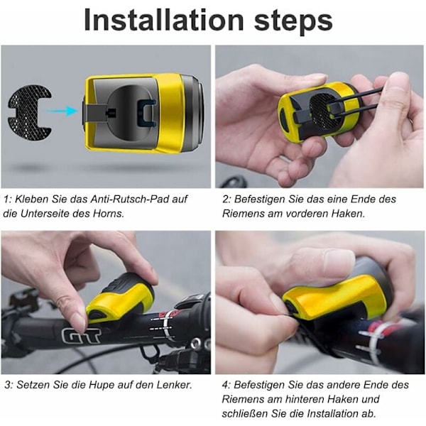 Innovativt Cykelalarmsystem, 125dB Stöldskyddslarm Med 4 Ljudlägen För Cube-cyklar, Enkel Installation På Styret, Passar Mountainbike