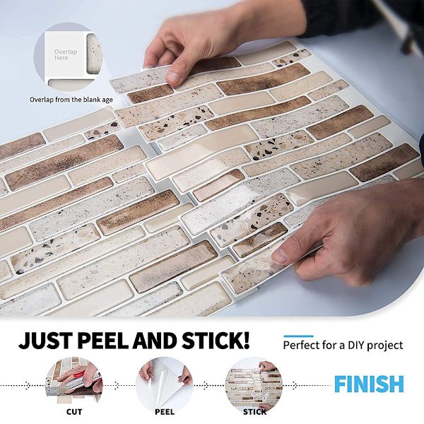 2 kpl 3d-pisara muovi kristalli seinätarra taustakuva itseliimautuva keittiön tausta seinä paperi