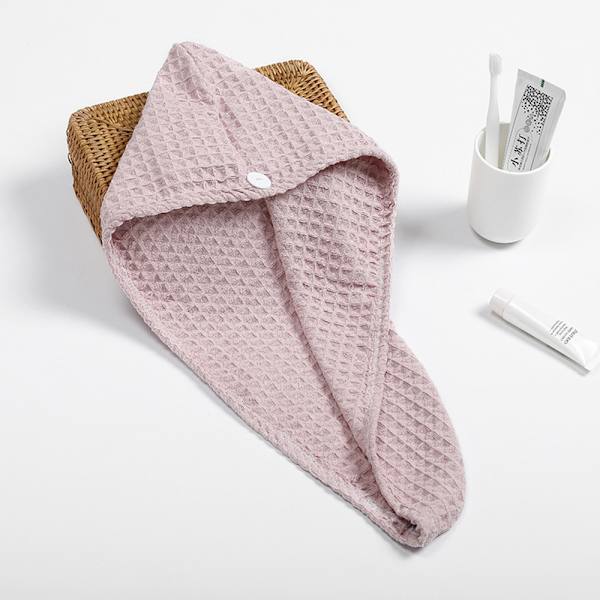 2-pack våffelhårbandana i frotté som absorberar snabbt och torkar för kvinnor med vått hår