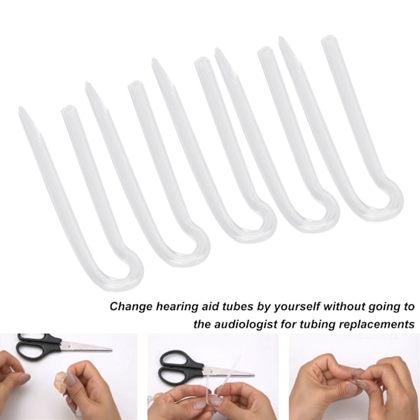 10 st hörapparatsslangar flexibel typ R BTE öronpropp hörapparatsslang ersättning 3,6x2,0mm / 0,14x0,8in