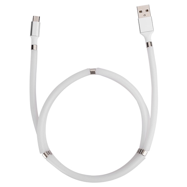 1m/3,3ft Bärbar Mjuk Datakabel Micro Usb Snabbladdningskabel med Magnetisk Ring