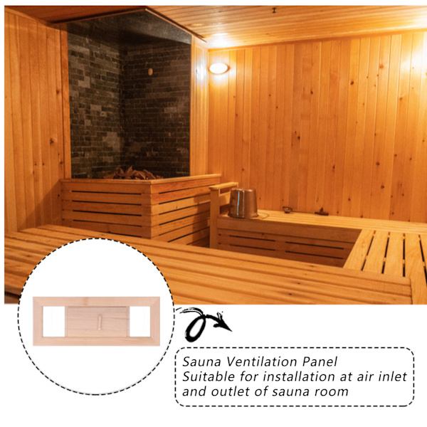 Sauna Luftventil Træ Justerbar Gitter Ventilationspanel Tilbehør Til Dampbad
