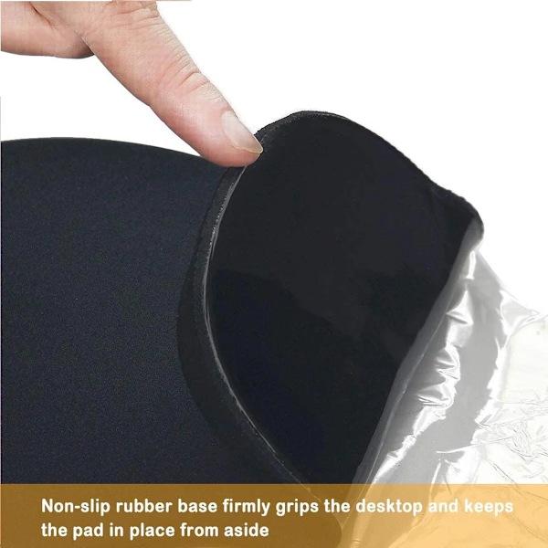 Ergonomisk musmatta, avancerade miljövänliga material, halkfri PU-bas för hemmakontor, studier, enkel skrivning och smärtlindring (Memory Foam, Elegant