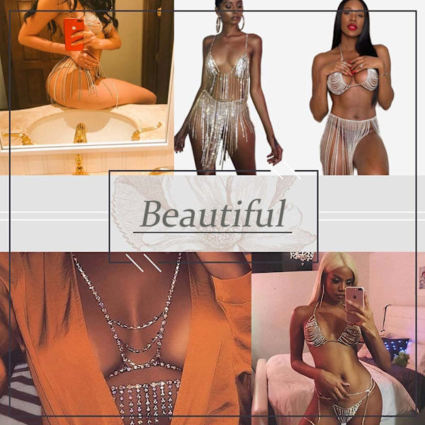 Midje Body Chains Leg Chain Sexy Lagdelt Lår Hofte Chain Strand