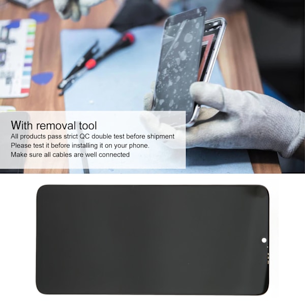 Mobiltelefon pekskärm montering LCD-skärm ersättningssats med demonteringsverktyg för Redmi Note8Pro