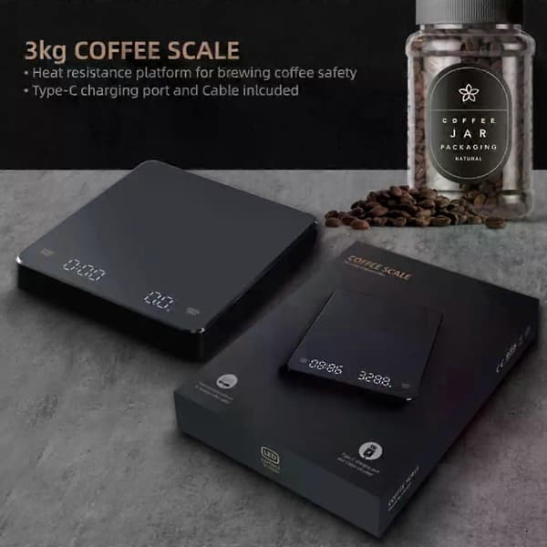 Timemore Black Mirror Basic + Elektronisk våg med hög precision Espressokaffevåg Smarta vågar Automatisk timing Köksvåg