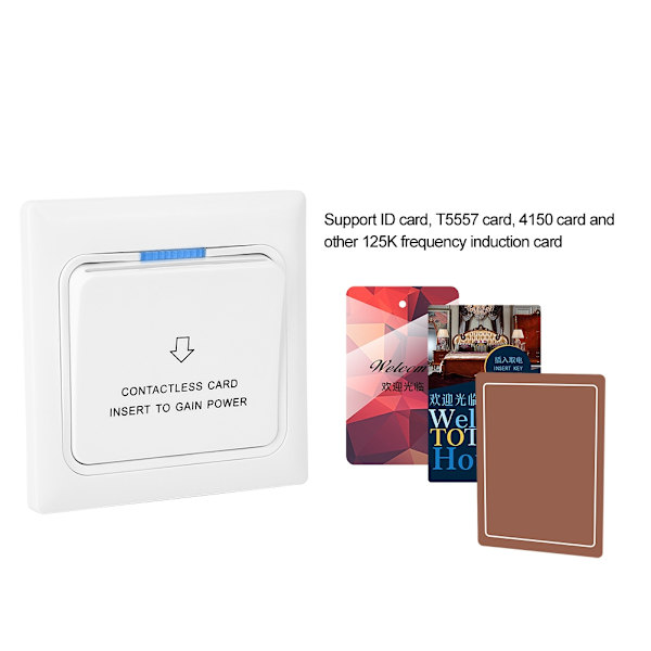 Strömbrytare med sensor för elnyckelkort, 170V-250V, för energibesparing på hotell