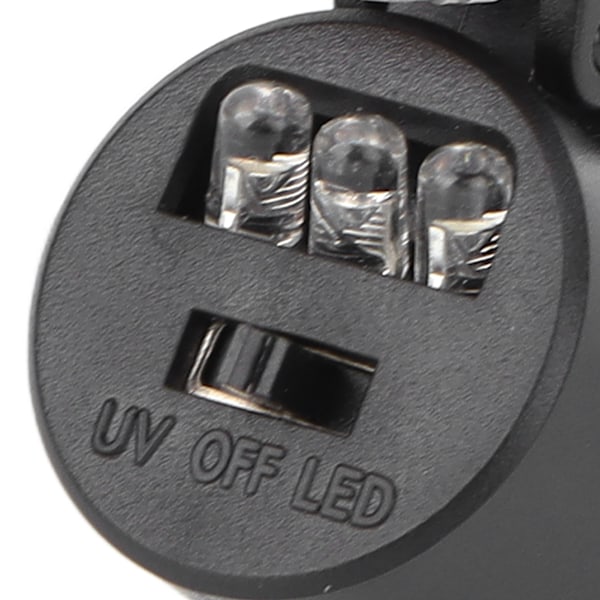 60X Mini Forstørrelsesglas Bærbar Smykke Lupe Detektor LED Lys Lommemikroskop Sort