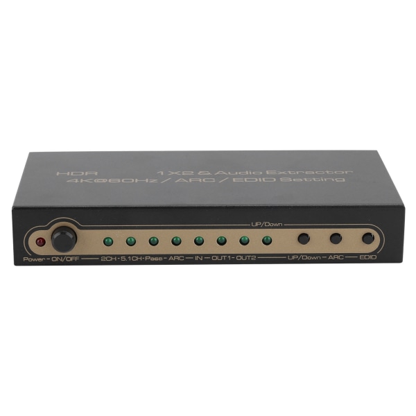 HDR High Definition Multimedia Interface1*2 Audio Splitter 100‑240V Separator Support Optical Fiber Analog Signal Output(EU )