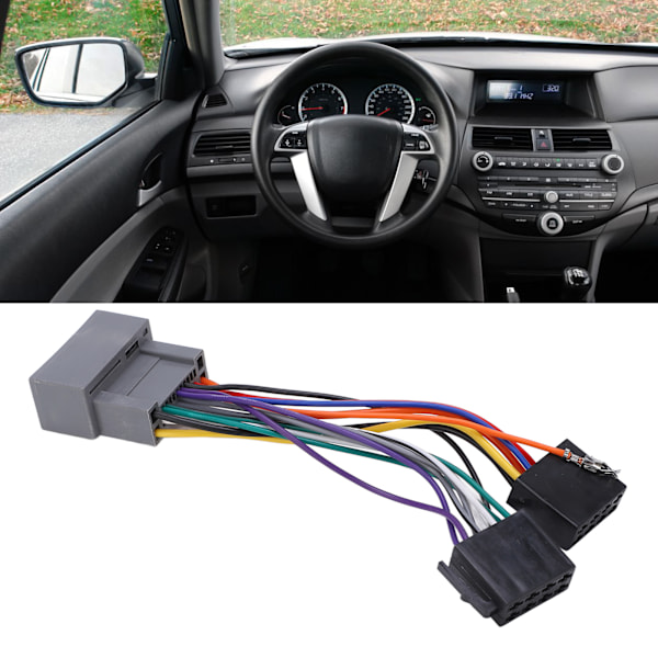 Bilstereo Radio Kabeladapter ISO Kabeladapter Kontakt Adapter Ersättning för Civic Accord Jazz CRV Odyssey Insight