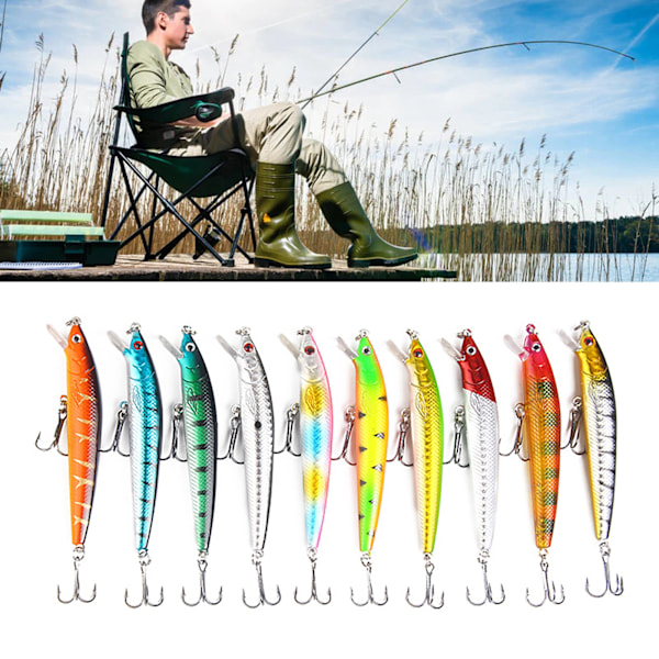 Jerkbait för gösfiske med universella färgmönster, långsamt sjunkande teknik för kontrollerade djup i söt- och saltvatten, Mustad-krokar och