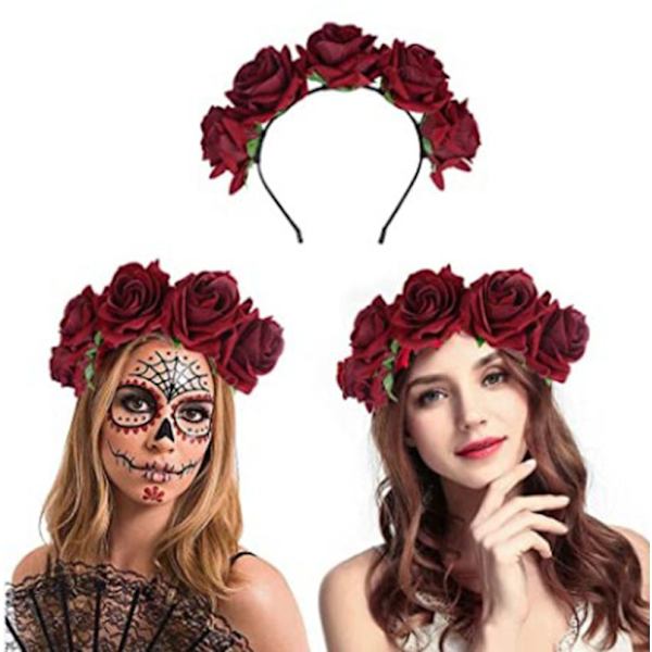 Rose Dame Jenter Garland Blomster Blomsterkrans Tiara