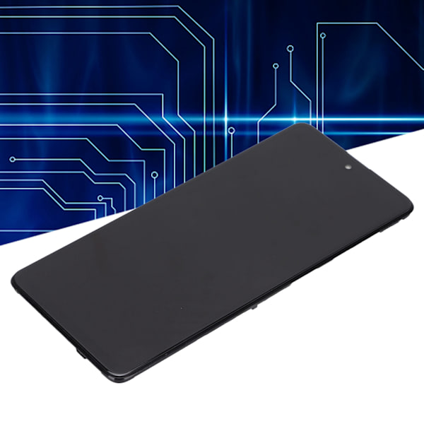 Skärmersättning LCD-skärm Touch Digitizer-enhet för Samsung Galaxy A715 med ram