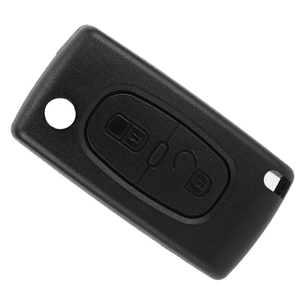 2-knaps bilnøgle fjernbetjening flip nøgle etui klinge cover skal passer til PEUGEOT 207 307 308 407