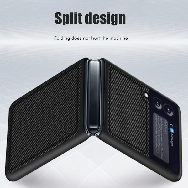 Kolfiberskal för Samsung Z FLIP 3, Anti-fingeravtrycksskydd, All-inclusive vikbart telefonskal