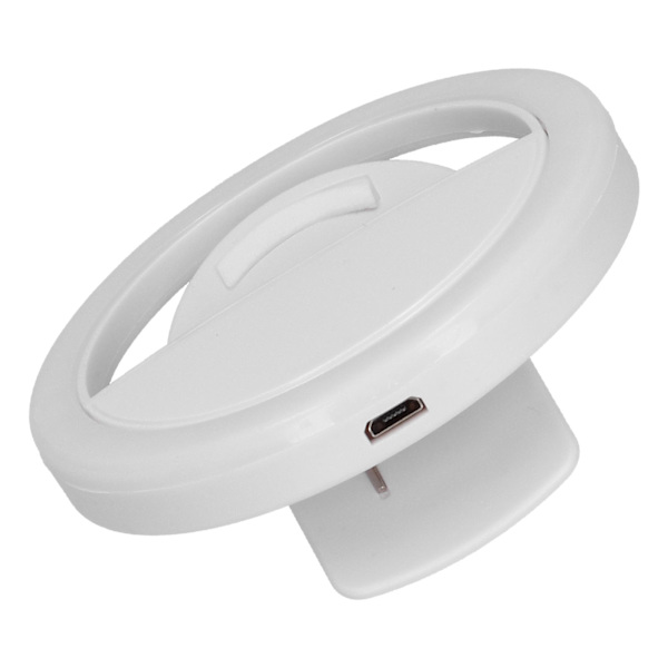 Valkoinen meikkitäyttövalo USB-lataus kannettava LED-rengaspyöreä La