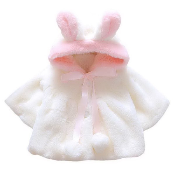 Baby Girls Fur Fleece Pageant Coat Winter Warm Jacket Hoodie O