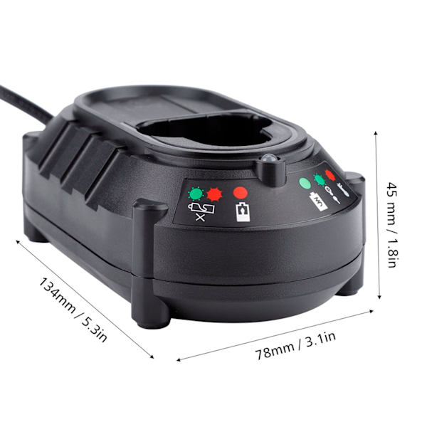 10,8V 12V Batterilader for Makita Litiumbatterier 100‑240V DC10WA DF030D 100V-240V EU-plugg