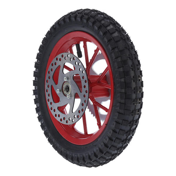 12,5x2,75 tuuman minipyörän takarengas, liukumaton kumi, terässeos, 47cc 49cc 2-tahti minicrossiin (punainen)