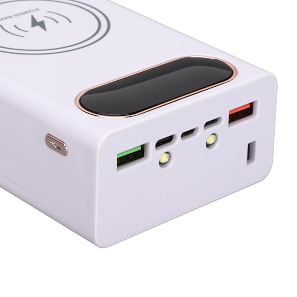 L12 Hurtiglading Edition DIY Power Bank Kit 12 18650 Batteriboks 22.5W Kablet med 15W TrådløsHvit