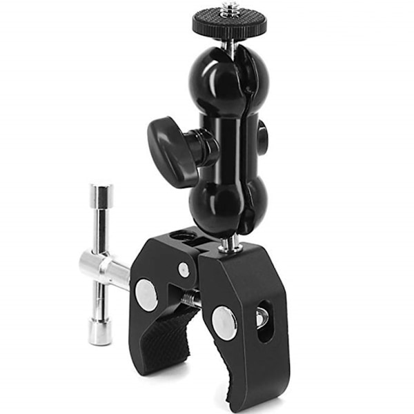 Ergonomisk Magic Arm-fäste, Super Clamp-adapter för actionkameramonitor, Solid flygplansaluminium
