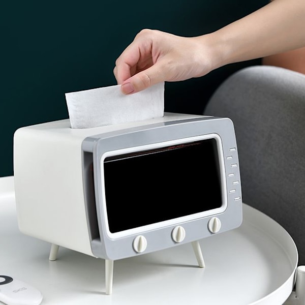 Servetthållare med förvaring, servettlåda, multifunktionell servettlåda förvaringsorganisatör Caddy för badrum, sovrum och kontor