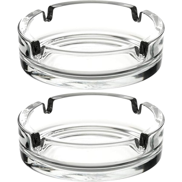 Dekorativa Askfat i Klart Glas, Slät Enkel Solid Blank Yta, Pryd Dina Utrymmen Med Tidlös Elegans
