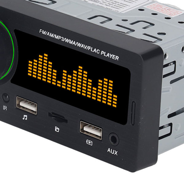 Auton stereot MP3-soitin 12V Bluetooth 5.0 AUX-tulo FM AM -radio Virrankatkaisun muistitoiminto Auton stereot värikkäillä valoilla 80A
